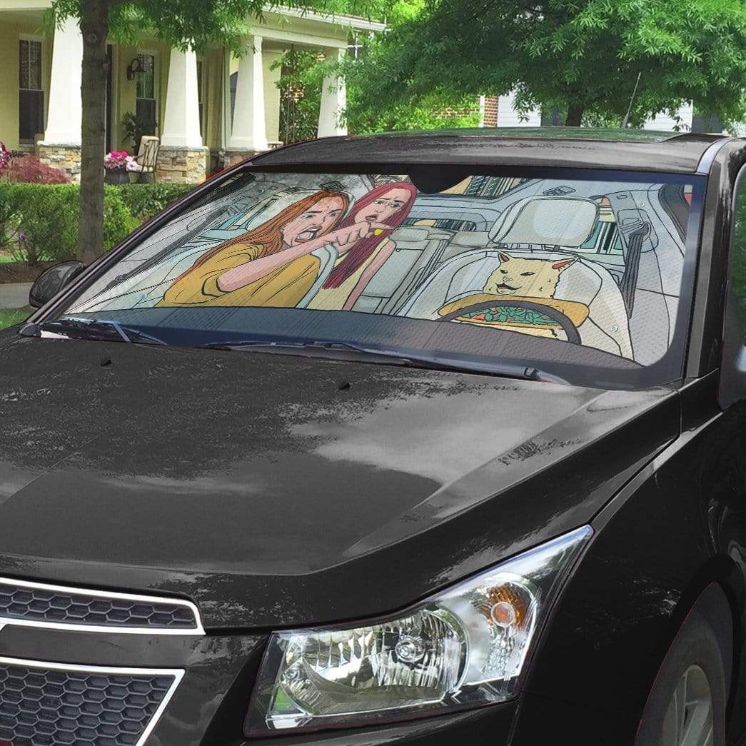  Meme Car Sun Shade Yelling At A Cat Meme Auto Sun Shade