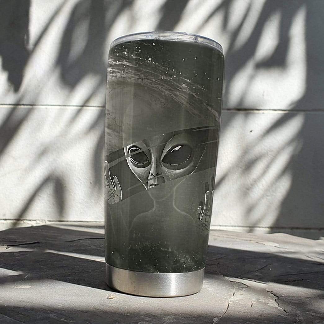 Unifinz Alien Tumbler 20 oz Alien UFO 3D Grey Tumbler Cup 20 oz Alien Travel Cup 2022