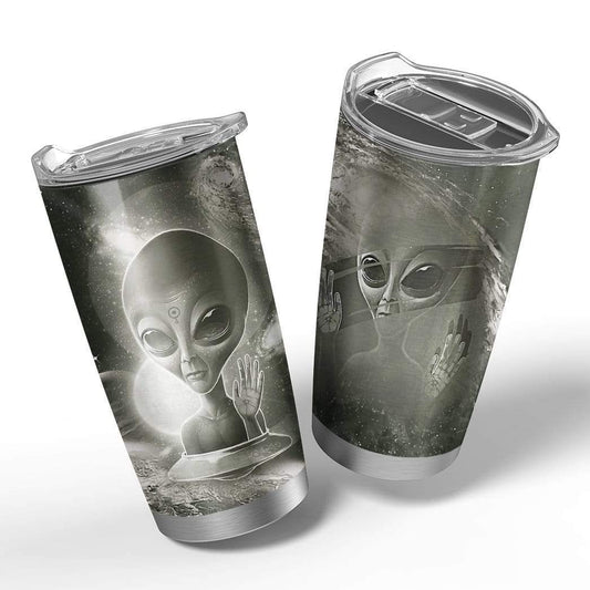 Unifinz Alien Tumbler 20 oz Alien UFO 3D Grey Tumbler Cup 20 oz Alien Travel Cup 2022