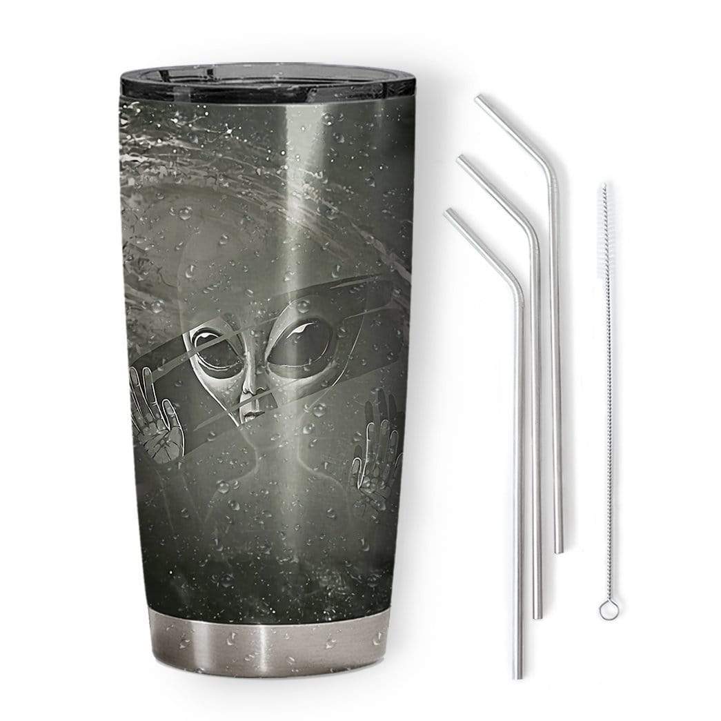 Unifinz Alien Tumbler 20 oz Alien UFO 3D Grey Tumbler Cup 20 oz Alien Travel Cup 2022