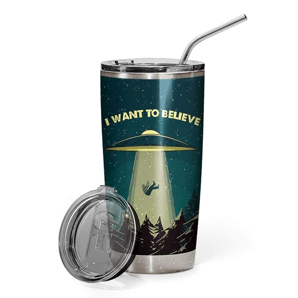 Unifinz Alien Tumbler Cup 20 oz I Want To Believe We Came In Peace Alien Tumbler LGBT Travel Cup 2022