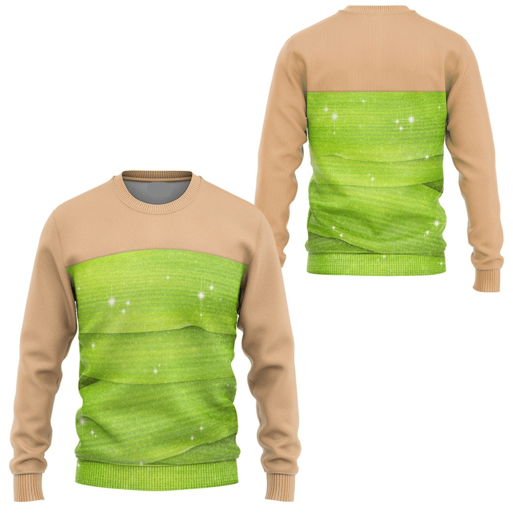 DN Hoodie Tinker Bell Costume T-shirt Sweatshirt Green Unisex Adults New Release