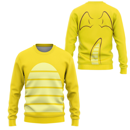 PKM Hoodie Dragonite PKM Cosplay T-shirt Sweatshirt Yellow Unisex Adults New Release