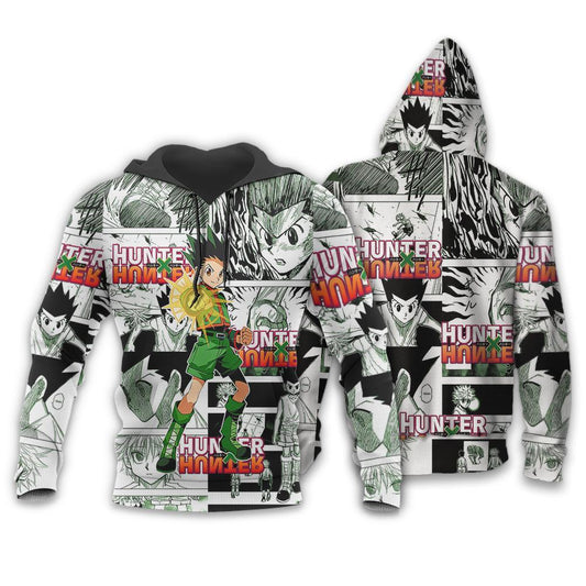  Hunter X Hunter Shirt Gon Freecss Manga Black White Hoodie Hunter X Hunter Merch Adult Full Size