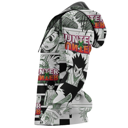  Hunter X Hunter Shirt Gon Freecss Manga Black White Hoodie Hunter X Hunter Merch Adult Full Size