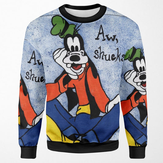 DN Sweatshirt Aw Shuck Painting Goofy Sweatshirt Colorful Unisex Adults New Release