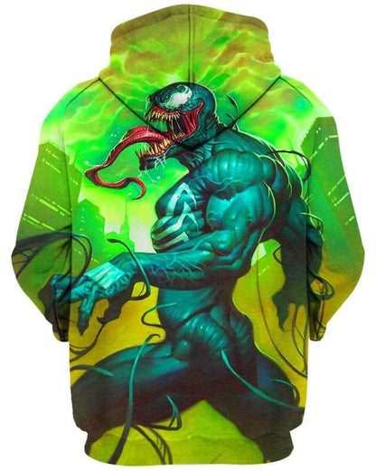 MV Hoodie Venom Shirt Venom In City Green Hoodie Venom Hoodie