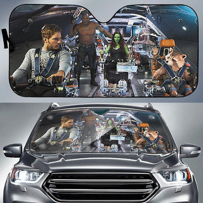  Guardians of the Galaxy Car Sun Shade Guardians of the Galaxy Team Spaceship Auto Sun Shade