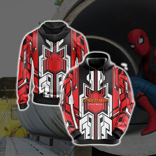 Spider Man Hoodie Home Coming Spider Red White Black Suit Hoodie