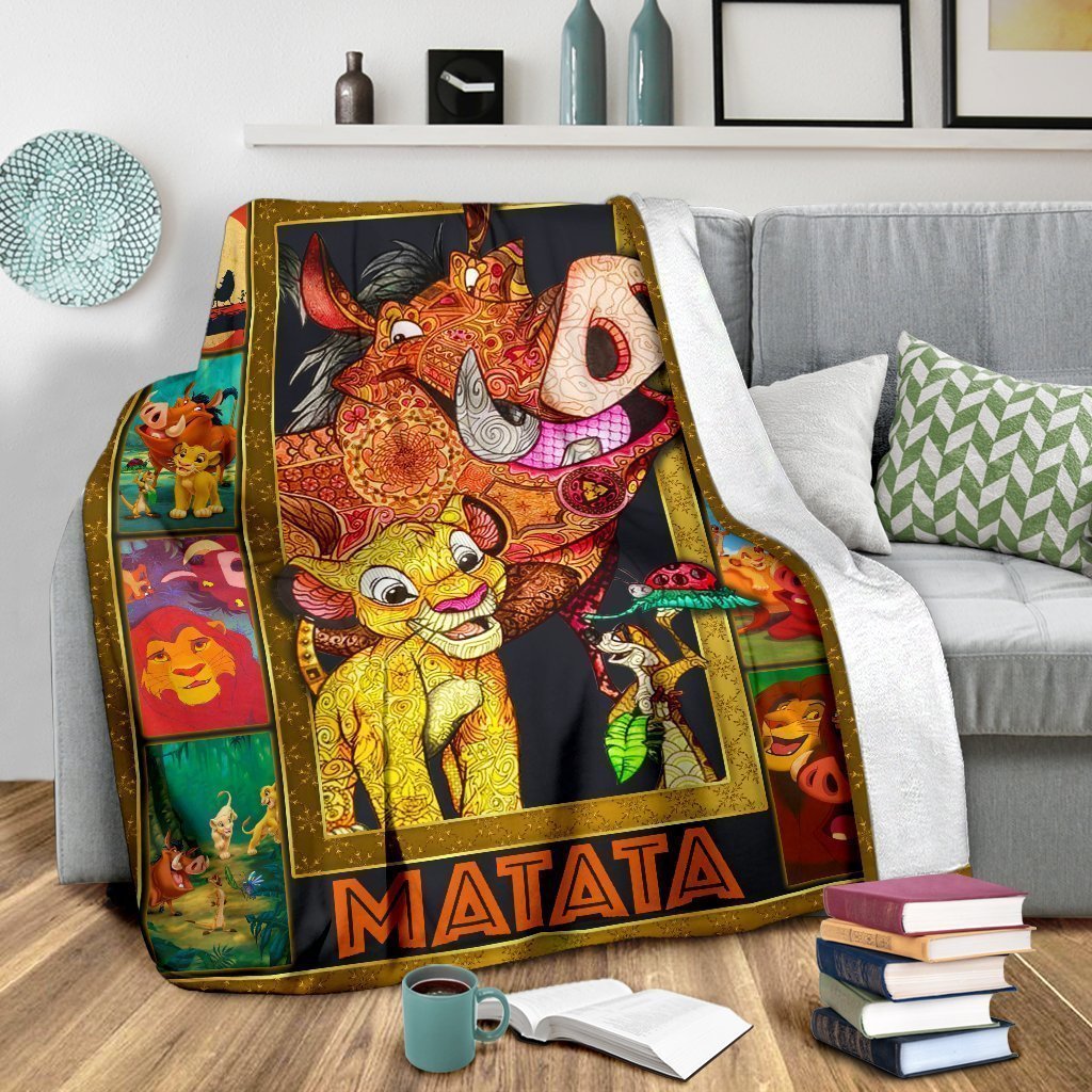 DN Blanket LK Blanket Hakuna Matata Lion King Mandala Style Blanket