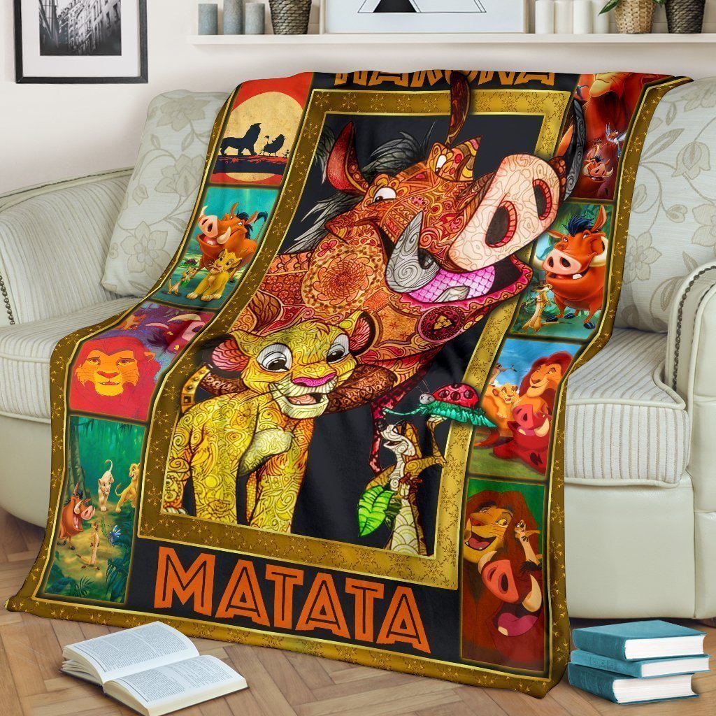 DN Blanket LK Blanket Hakuna Matata Lion King Mandala Style Blanket