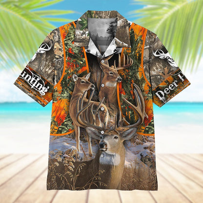 Unifinz Hunting Shirt Deer Hunting Forest Hawaiian Shirt Hunting Aloha Shirt 2025