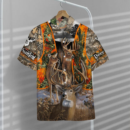 Unifinz Hunting Shirt Deer Hunting Forest Hawaiian Shirt Hunting Aloha Shirt 2024