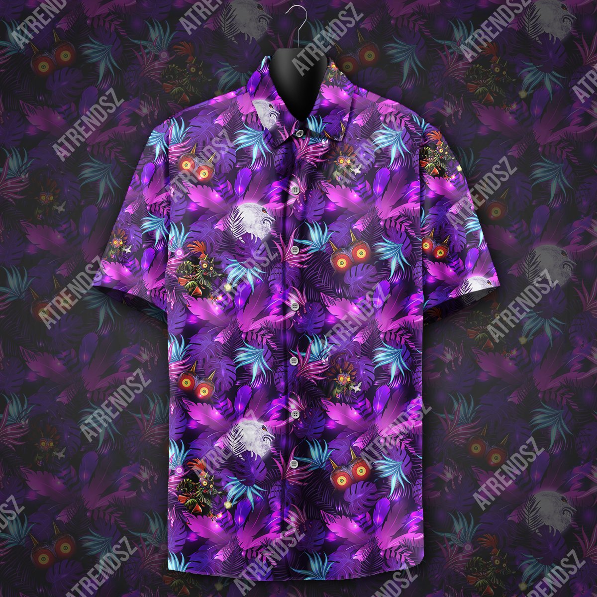 Unifinz Legend Of Zelda Hawaiian Shirt Skull Kid Majora's Mask Hawaii Shirt Legend Of Zelda Aloha Shirt 2022