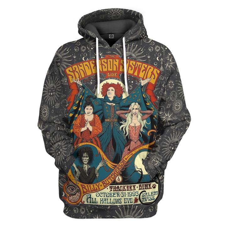 DN T-shirt Hocus Pocus Shirt The Sanderson Sisters Witches Grey Hoodie DN Hoodie