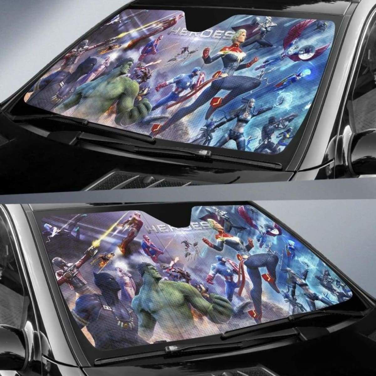 MV Windshield Sun Shade MV Super Heros Characters Car Sun Shade MV Car Sun Shade