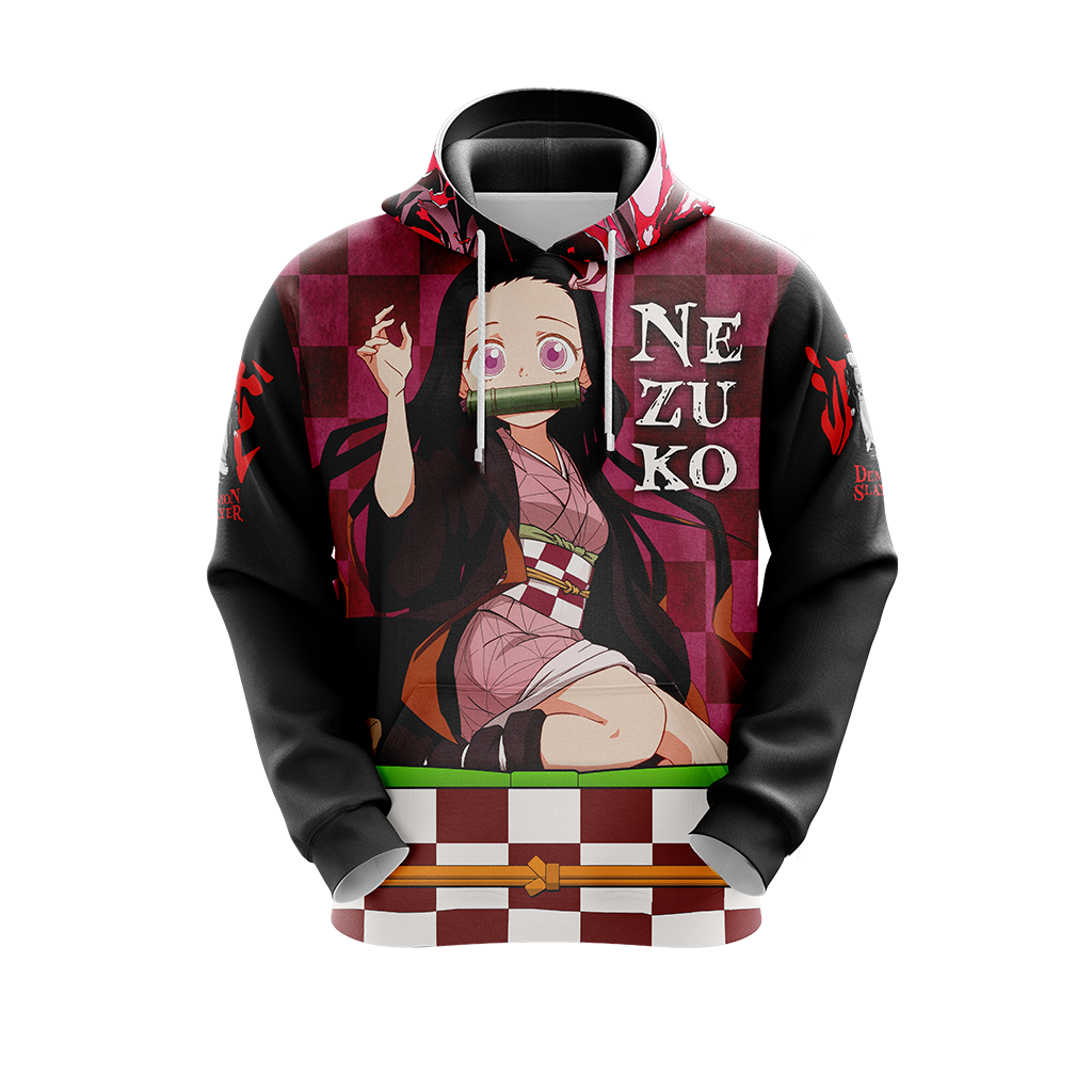 Demon Slayer T-shirt Nezuko Kamado Black Pink Hoodie Demon Slayer Hoodie