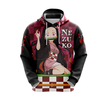 Demon Slayer T-shirt Nezuko Kamado Black Pink Hoodie Demon Slayer Hoodie