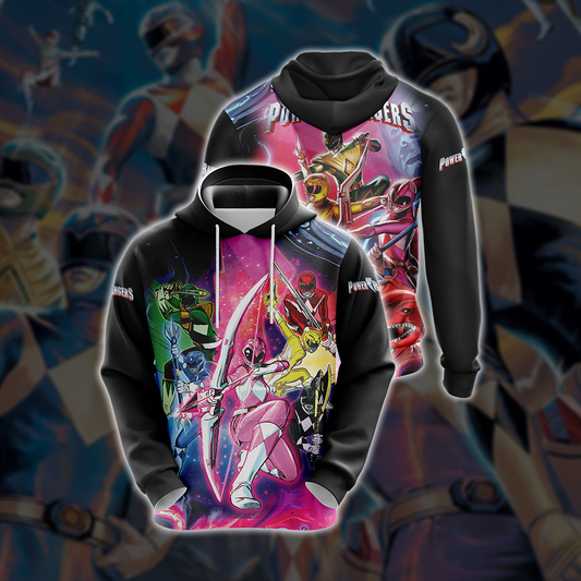 Power Ranger Hoodie Mighty Morphin Power Rangers Black Hoodie