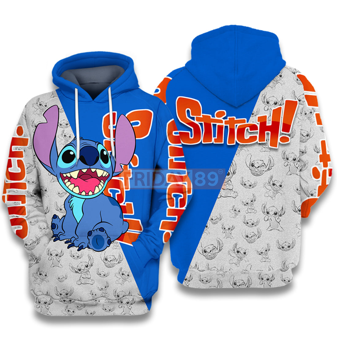 Unifinz Stitch DN T-shirt Smiley Face Experiment 626 Lilo & Stitch 3D Print T-shirt Cute Stitch DN Hoodie Sweater Tank 2022