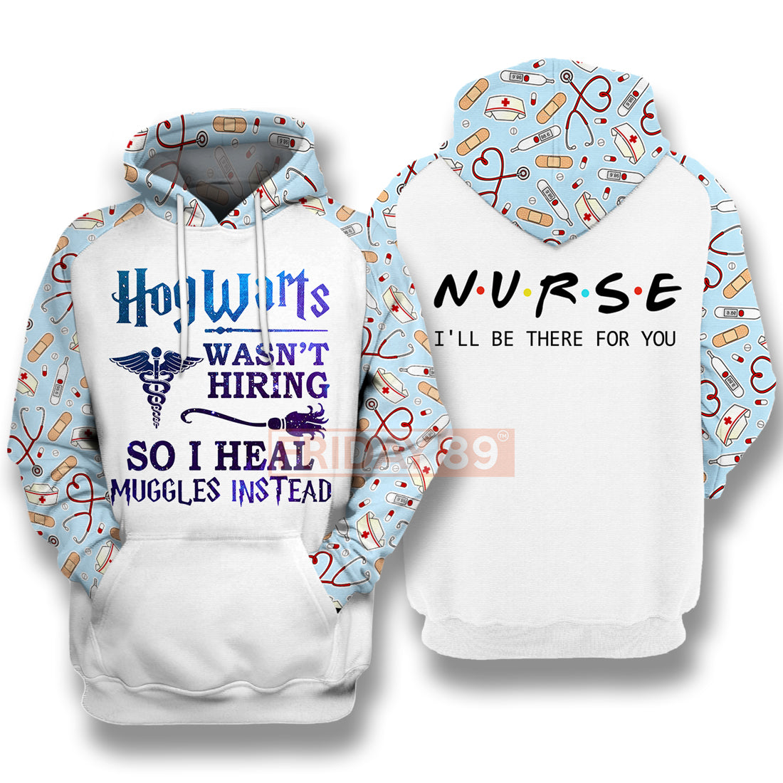 Unifinz HP Nurse T-shirt HW Wasn't Hiring So I Heal Muggles Instead 3D Print T-shirt Awesome HP Nurse Hoodie Sweater Tank 2022