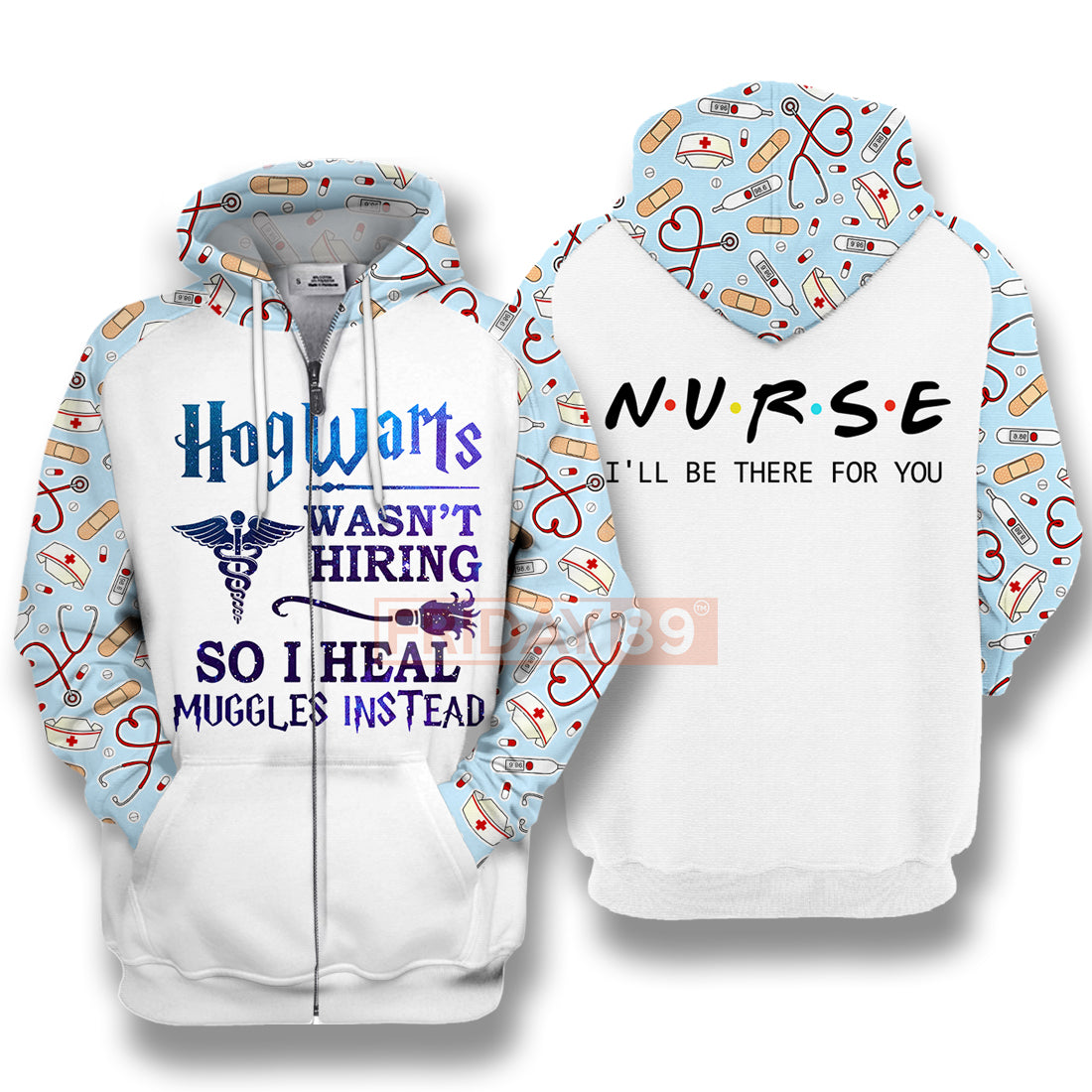 Unifinz HP Nurse T-shirt HW Wasn't Hiring So I Heal Muggles Instead 3D Print T-shirt Awesome HP Nurse Hoodie Sweater Tank 2023