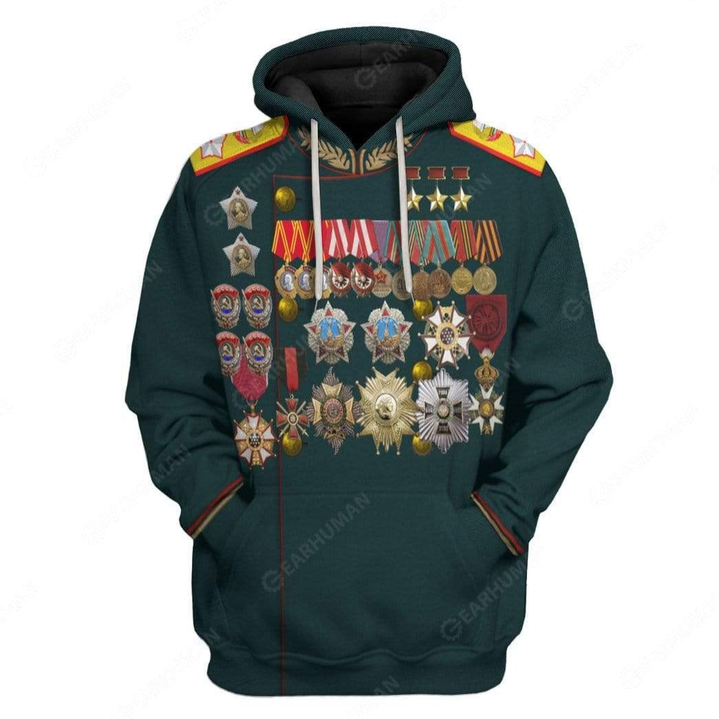  Historical Hoodie Georgy Konstantinovich Zhukov Costume 3d Apparel Hoodie Adult Full Size Full Print