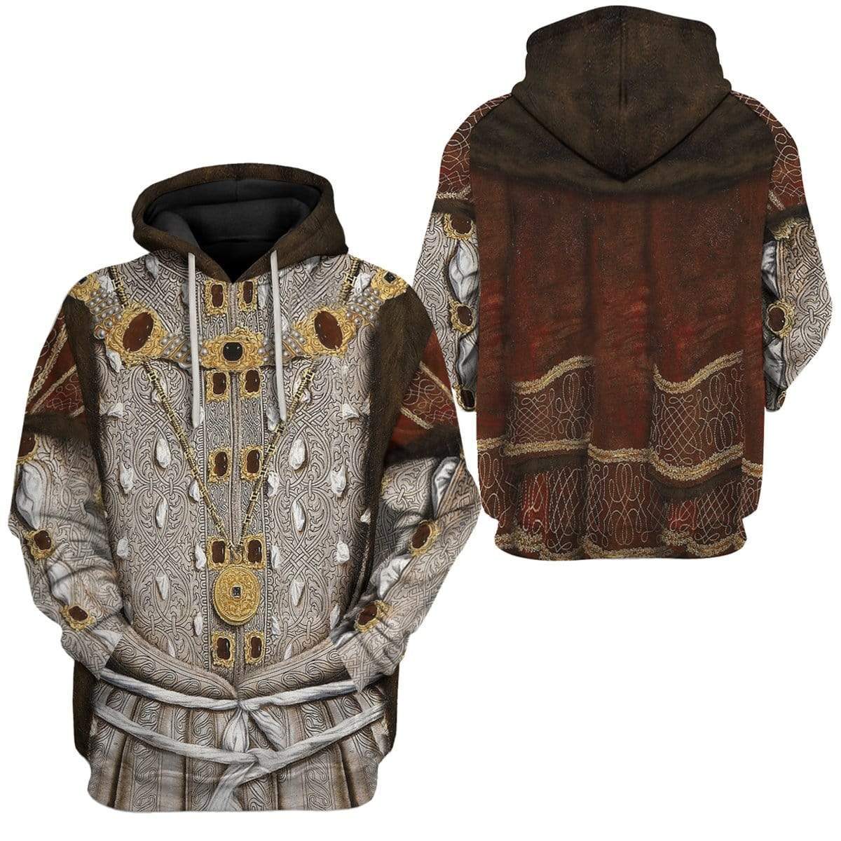  Historical Hoodie Henry VIII Of England Costume 3d T-shirt Hoodie Adult Full Size Full Print