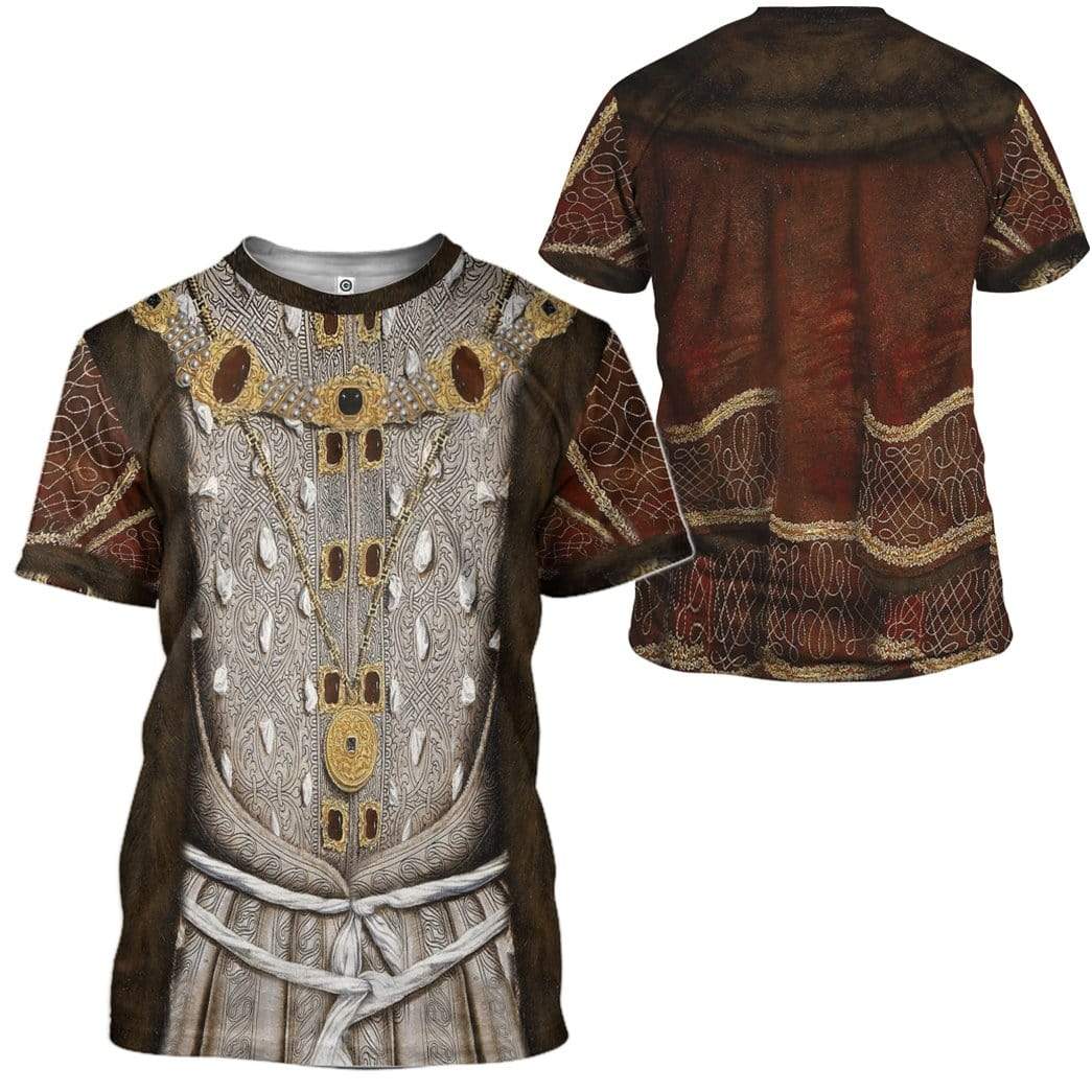  Historical Hoodie Henry VIII Of England Costume 3d T-shirt Hoodie Adult Full Size Full Print