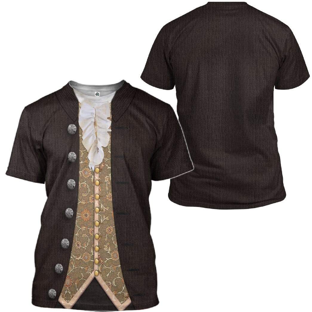  Historical T-shirt President James Monroe Costume 3d T-shirt Historical Hoodie Adult Full Size