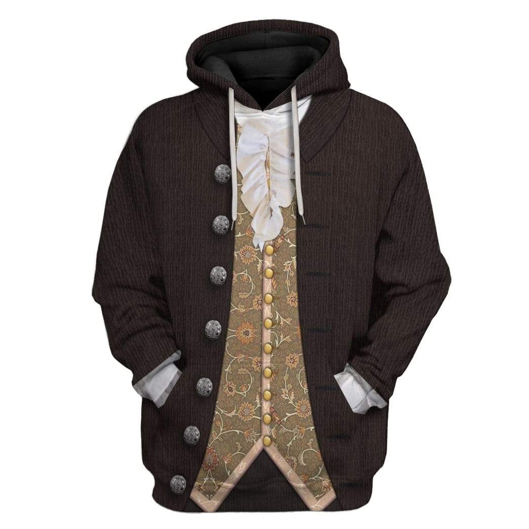  Historical T-shirt President James Monroe Costume 3d T-shirt Historical Hoodie Adult Full Size