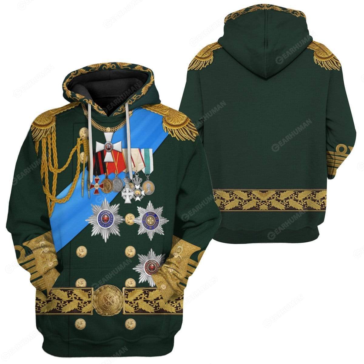  Historical T-shirt Nicholas II of Russia Costume 3d T-shirt Hoodie Adult Full Print