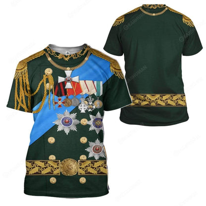  Historical T-shirt Nicholas II of Russia Costume 3d T-shirt Hoodie Adult Full Print