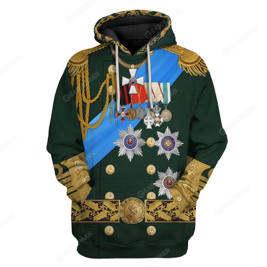  Historical T-shirt Nicholas II of Russia Costume 3d T-shirt Hoodie Adult Full Print