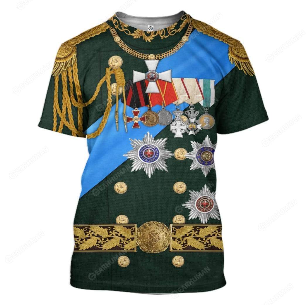  Historical T-shirt Nicholas II of Russia Costume 3d T-shirt Hoodie Adult Full Print