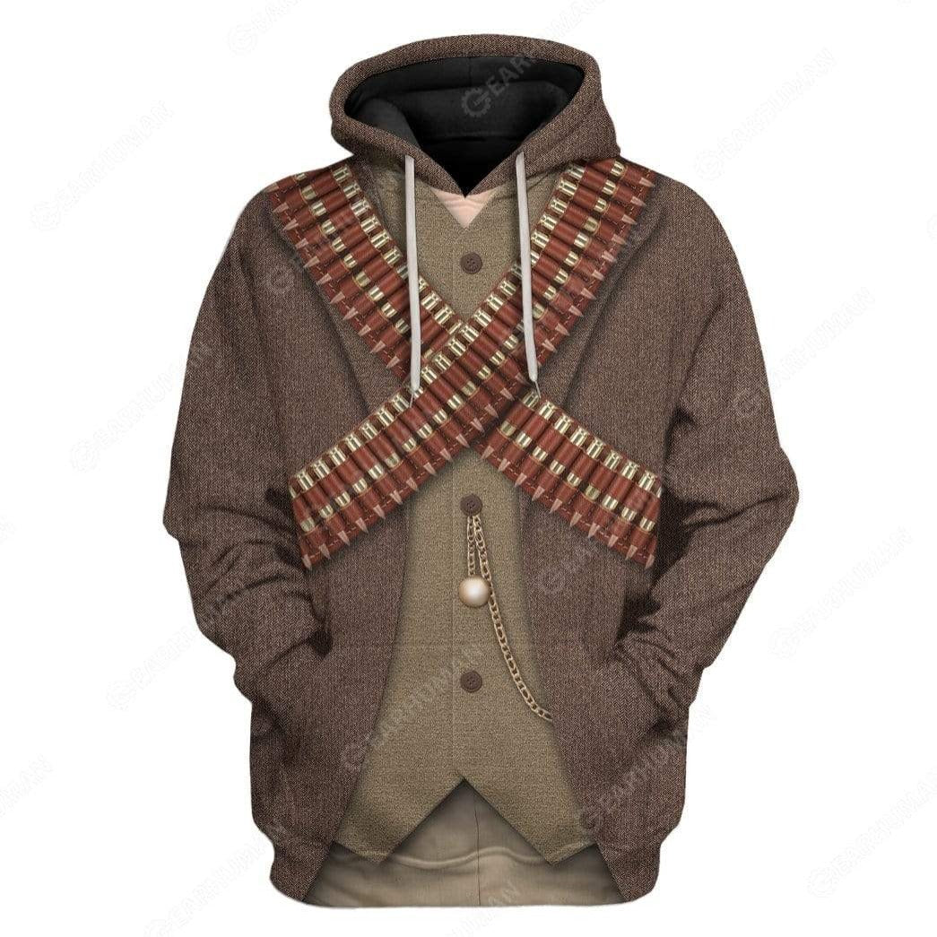  Historical Hoodie Pancho Villa Costume 3d Hoodie Apparel Ault Full Size Full Print