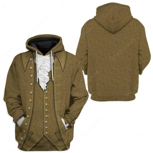  Historical T-shirt John Adams Costume 3d T-shirt Hoodie Adult Full Print