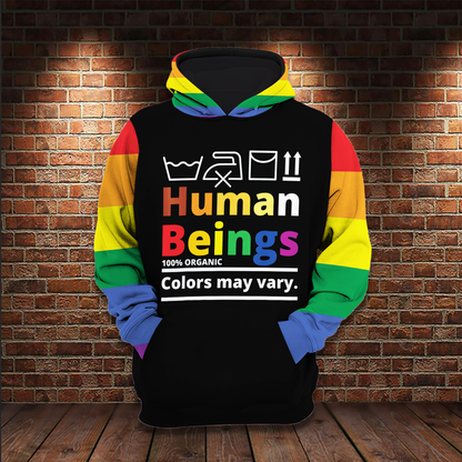 Unifinz LGBT T-shirt Human Beings Colors May Vary T-shirt LGBT Hoodie LGBT Pride Apparel 2022