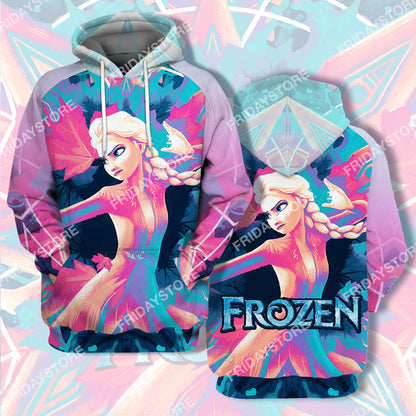 Unifinz DN T-shirt Elsa And The Four Elemental Spirits T-shirt Awesome DN Frozen Hoodie Sweater Tank Elsa Hoodie Apparel 2022