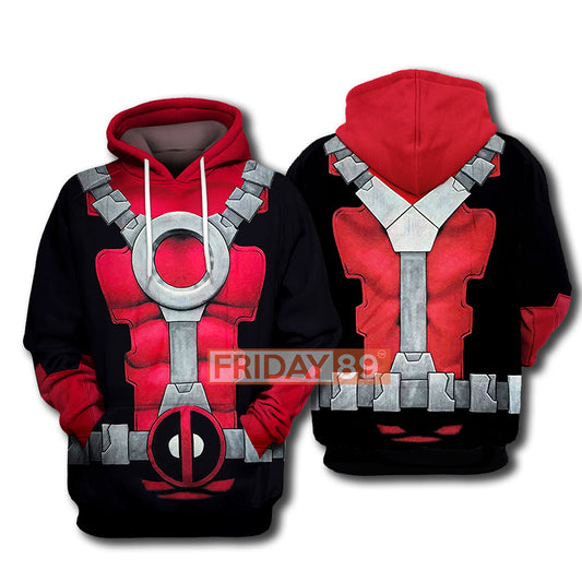 Unifinz MV DeadPool Hoodie MV DeadPool Cosplay Costume T-shirt Cool MV DeadPool Shirt Sweater Tank 2022