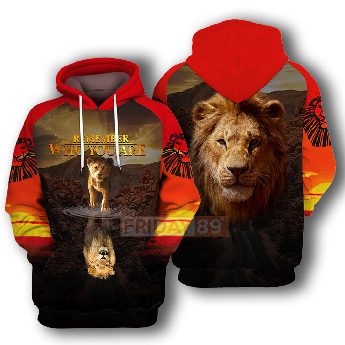 Unifinz LK T-shirt Remember Who You Are Simba Lion Face 3D T-shirt Cool DN LK Hoodie Sweater Tank 2022