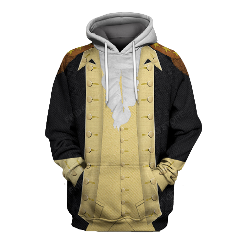 Unifinz Men's Historical Hoodie Custom George Washington T-shirt Awesome Historical Costume Historical Shirt Sweater Apparel 2026