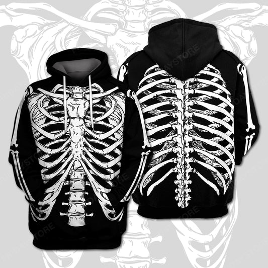 Unifinz Skeleton Hoodie Black Costume Skeleton Cool High Quality Hoodie Skeleton Apparel Halloween Costume 2022