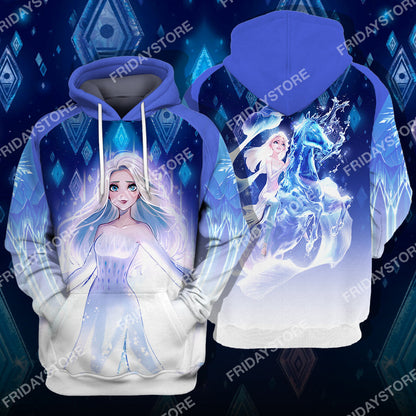 Unifinz DN Frozen T-shirt Disney Frozen II Water Horse Elsa T-shirt Amazing DN Frozen Hoodie Sweater Tank Elsa Hoodie Shirt 2022