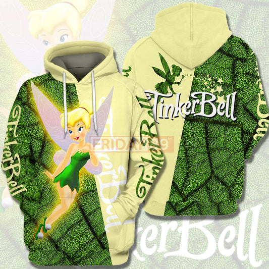 Unifinz DN T-shirt Beauty Tinker Bell Peter Pan 3D Print T-shirt Cute High Quality DN Tinkerbell Hoodie Sweater Tank 2022