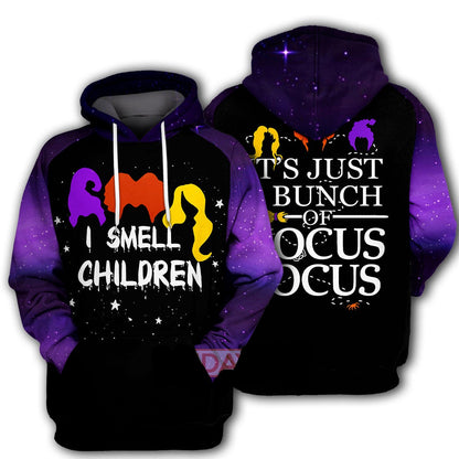 Unifinz Hocus Pocus T-shirt I Smell Children 3D Print T-shirt Awesome Hocus Pocus Hoodie Sweater Tank 2022