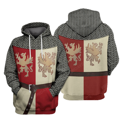 Unifinz Men's Historical Hoodie Custom Polish Knight Zip Hoodie Historical Costume Historical Apparel 2024