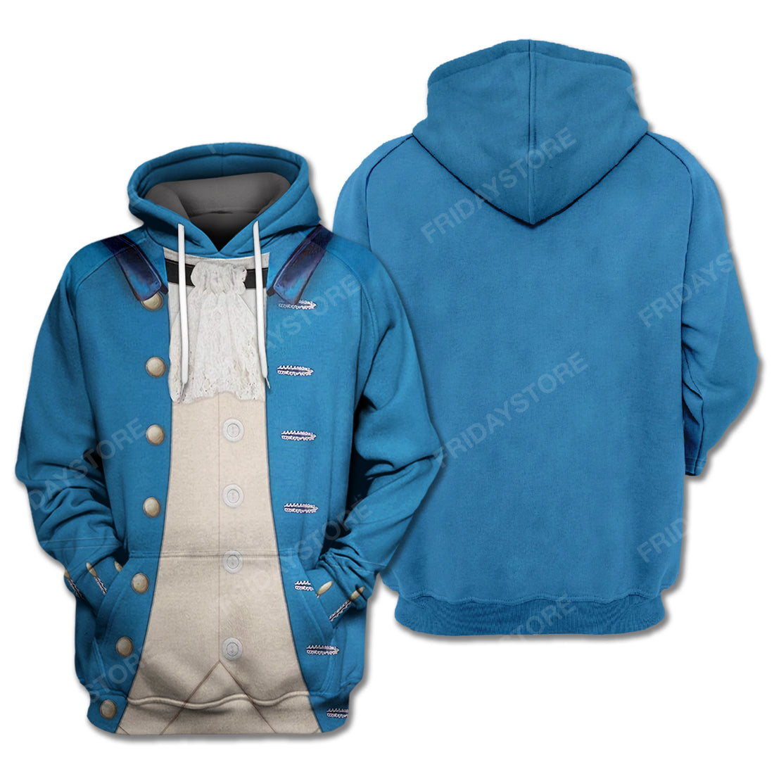 Historical T-Shirt Historical Paul Revere Suit 3d Costume Hoodie Historical Hoodie