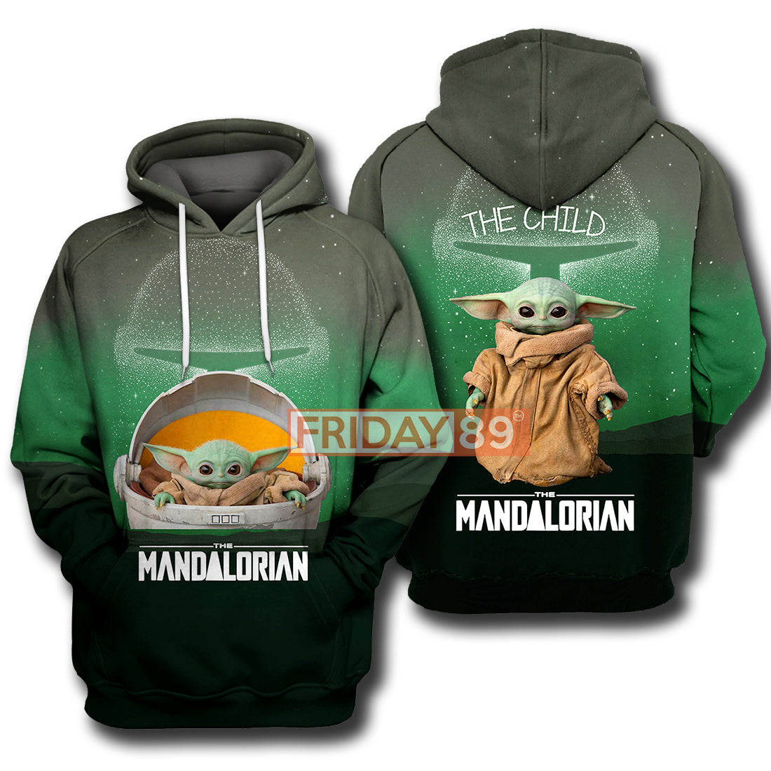 Unifinz SW T-shirt The Child The Mandalorian Baby Yoda All Over Print T-shirt SW Hoodie Sweater Tank 2022