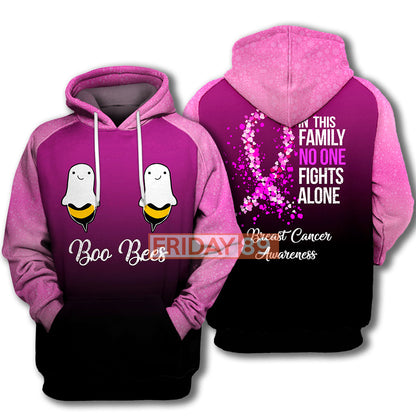 Unifinz Breast Cancer Hoodie Boo Bees Breast Cancer Awareness T-shirt Breast Cancer Shirt Sweater Tank 2022